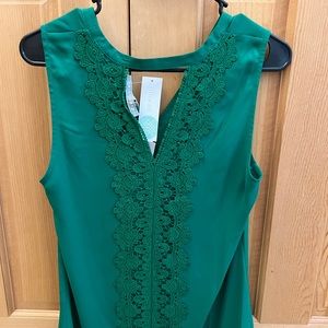 NWT Green tank top, never worn